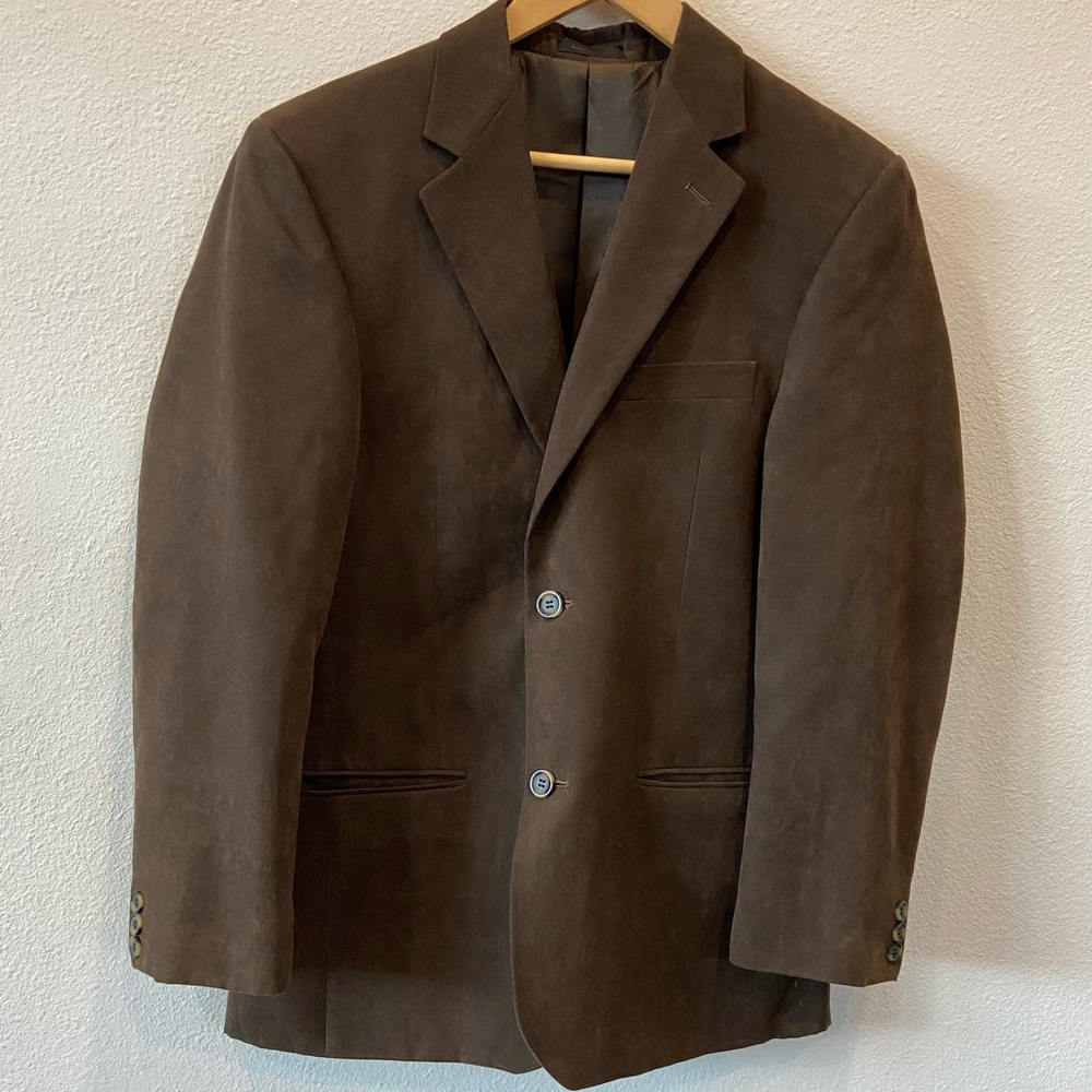 Andrew Fezza Brown Suede Sport Coat Size 36R
